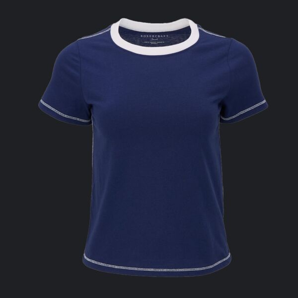 Women's Contrast Stitch Baby Tee Thumbnail
