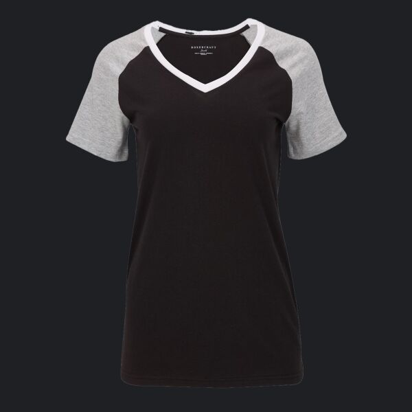 Women's Colorblocked V-Neck T-Shirt Thumbnail