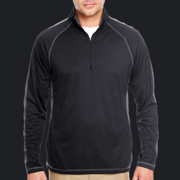 Cool & Dry Sport Quarter-Zip Pullover with Side and Sleeve Panels Thumbnail