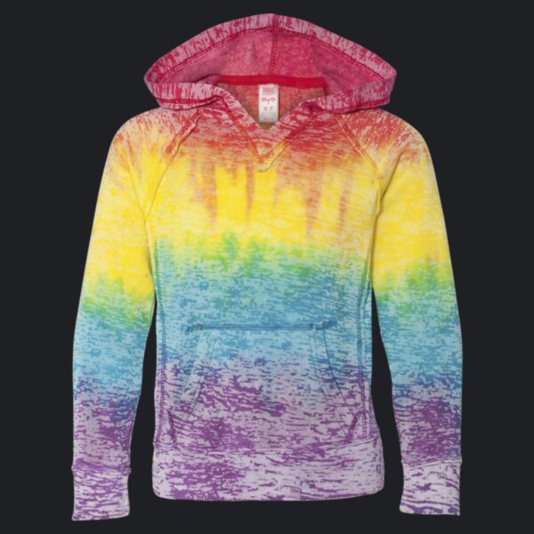 Girls’ Courtney Burnout V-Notch Hooded Sweatshirt Thumbnail