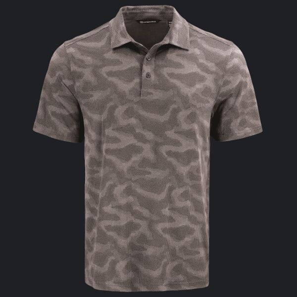 Cutter & Buck Coastline Recycled Double Peached Camo Print Mens Polo Thumbnail