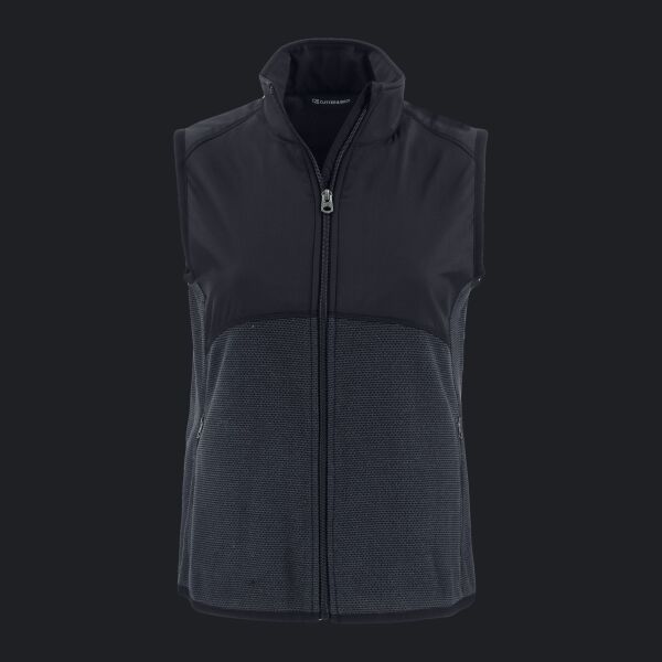 Cutter & Buck Hunts Point Recycled Fleece Womens Hybrid Full Zip Vest Thumbnail