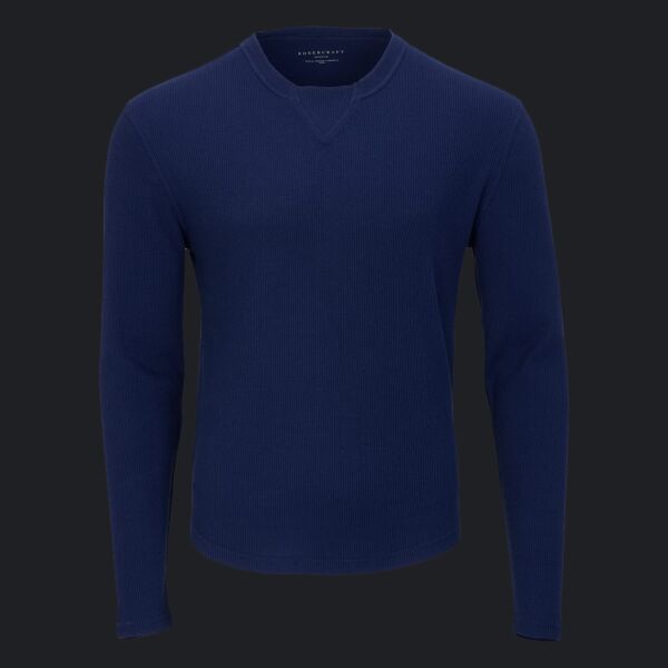 Men's Waffle Knit Long Sleeve T-Shirt Thumbnail