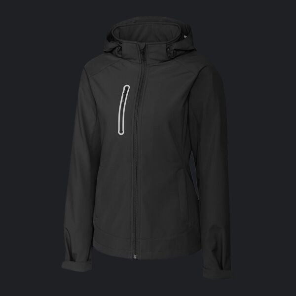 Clique Milford Waterproof Softshell Full Zip Hooded Womens Jacket Thumbnail