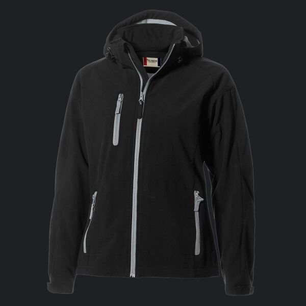 Clique Serac Stretch Softshell Hooded Full Zip Womens Jacket Thumbnail