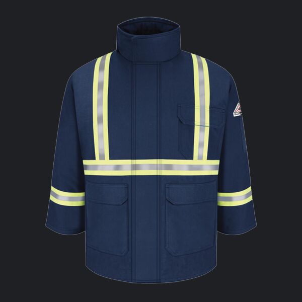 Men's Long Deluxe Parka With Reflective Trim - EXCEL FR® ComforTouch Thumbnail