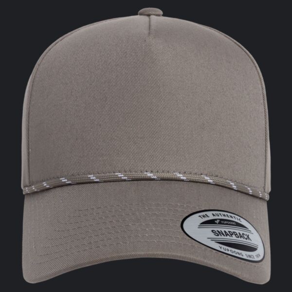 Retro Cotton Blend Five-Panel Rope Cap Thumbnail