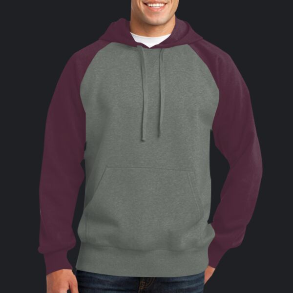 Raglan Colorblock Pullover Hooded Sweatshirt Thumbnail