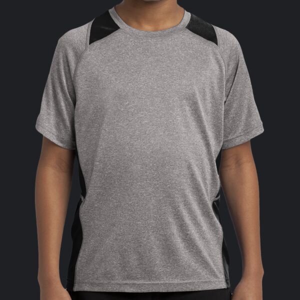 Youth Heather Colorblock Contender Tee Thumbnail