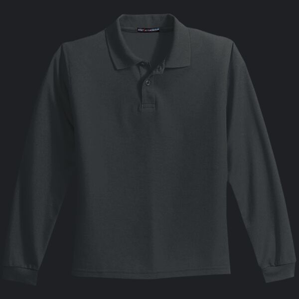 Youth Long Sleeve Silk Touch Polo Thumbnail