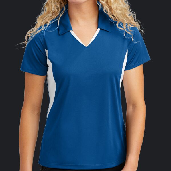 Women's Side Blocked Micropique Sport Wick ® Polo Thumbnail