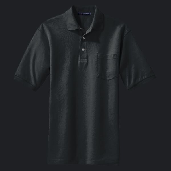 Heavyweight Cotton Pique Polo with Pocket Thumbnail