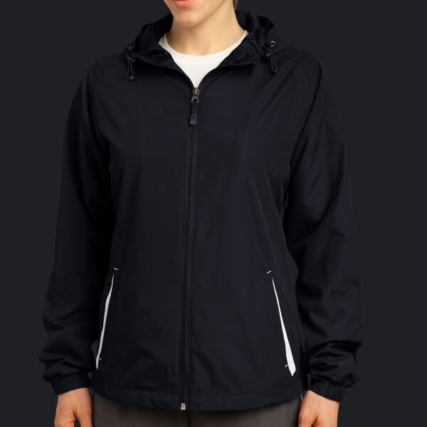 Women's Colorblock Hooded Raglan Jacket Thumbnail