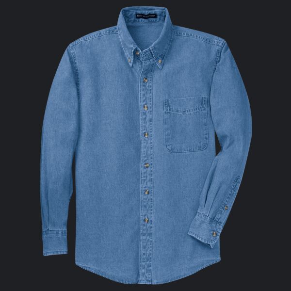 Tall Long Sleeve Denim Shirt Thumbnail