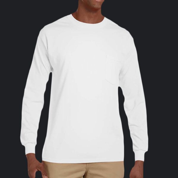 Adult Ultra Cotton® Long-Sleeve Pocket T-Shirt Thumbnail