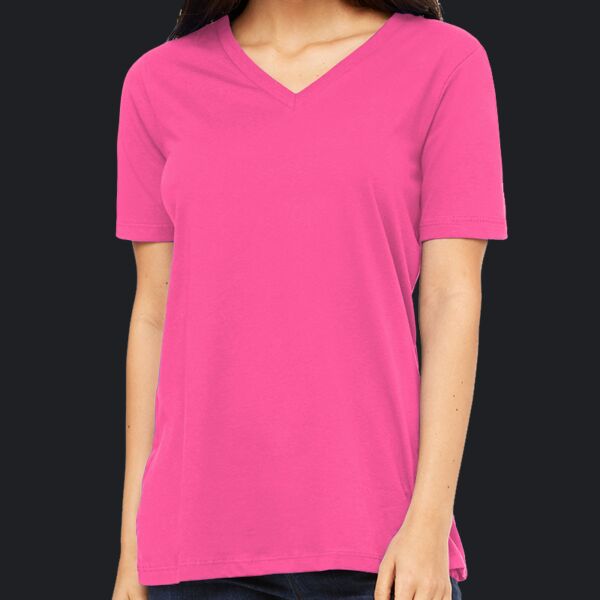 Ladies' Relaxed Jersey V-Neck T-Shirt Thumbnail
