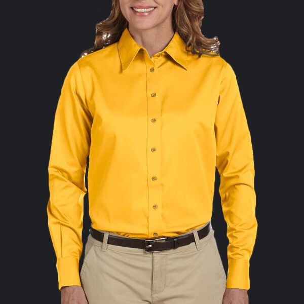 Ladies' Easy Blend™ Long-Sleeve Twill Shirt with Stain-Release Thumbnail