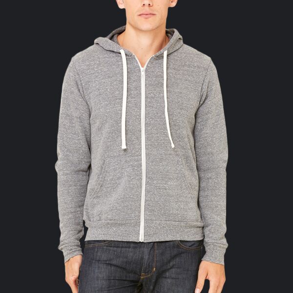 Unisex Triblend Sponge Fleece Full-Zip Hoodie Thumbnail