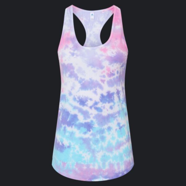 Women's Tie-Dyed Racerback Tank Top Thumbnail