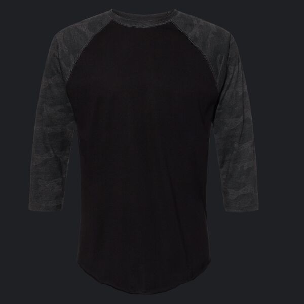 Men's Baseball Fine Jersey Three-Quarter Sleeve Tee Thumbnail