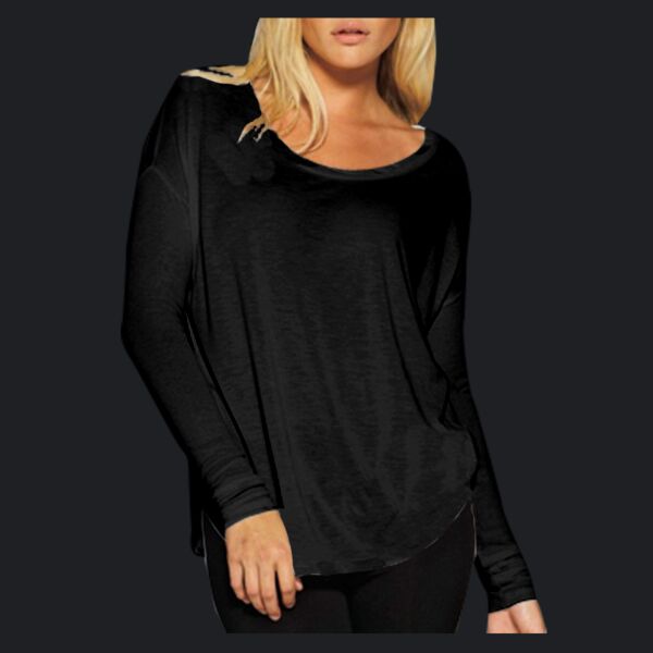Women’s Flowy 2x1 Ribbed Long Sleeve Tee Thumbnail