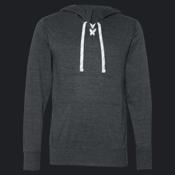 Unisex Jersey Sport Lace Hooded Pullover Thumbnail