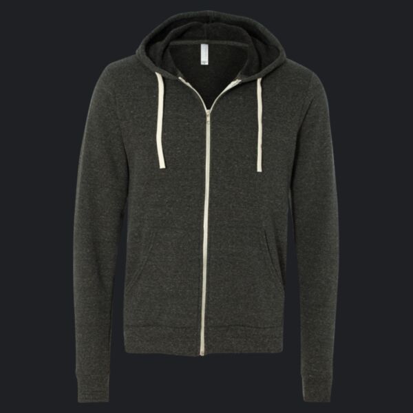 Unisex Triblend Sponge Fleece Full-Zip Hoodie Sweatshirt Thumbnail