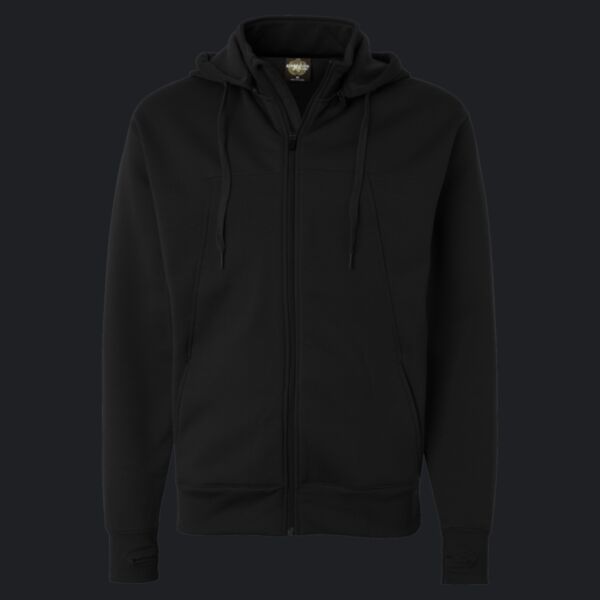 Unisex Poly-Tech Full-Zip Hooded Sweatshirt Thumbnail