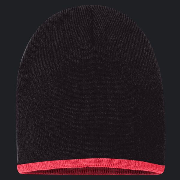 8" Bottom-Striped Beanie Thumbnail
