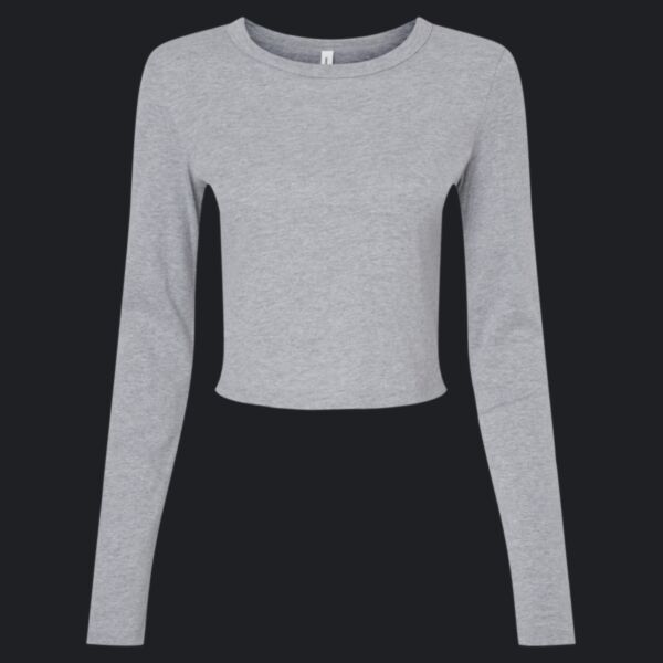 Women's Micro Rib Long Sleeve Baby Tee Thumbnail