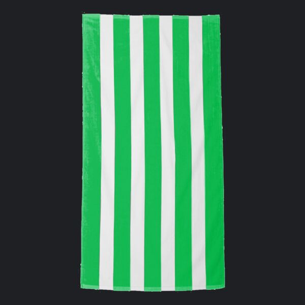 Cabana Stripe Velour Beach Towel Thumbnail