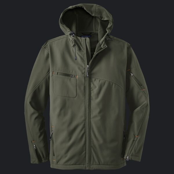 Textured Hooded Soft Shell Jacket Thumbnail