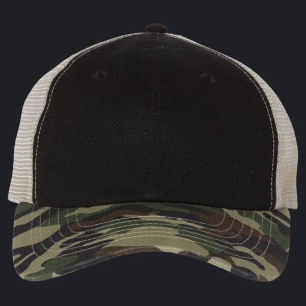 Contrast-Stitch Mesh-Back Cap Thumbnail