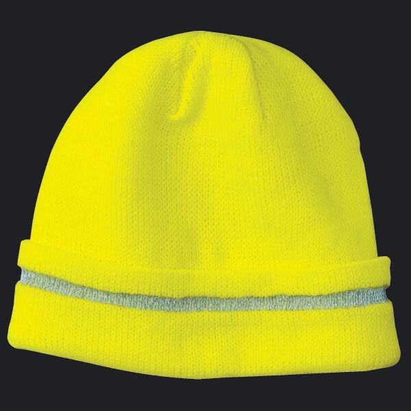 Enhanced Visibility Beanie with Reflective Stripe Thumbnail