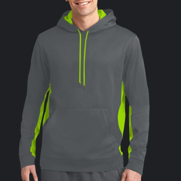 Sport Wick ® Fleece Colorblock Hooded Pullover Thumbnail