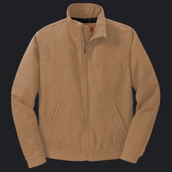 Washed Duck Cloth Flannel Lined Work Jacket Thumbnail