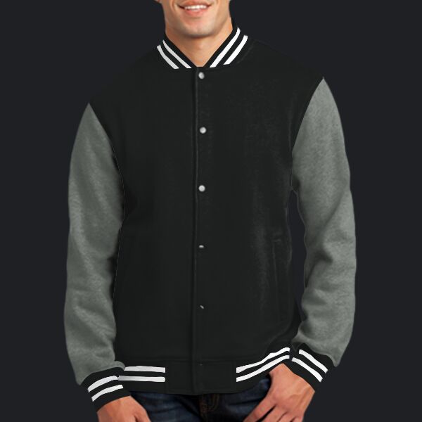 Fleece Letterman Jacket Thumbnail