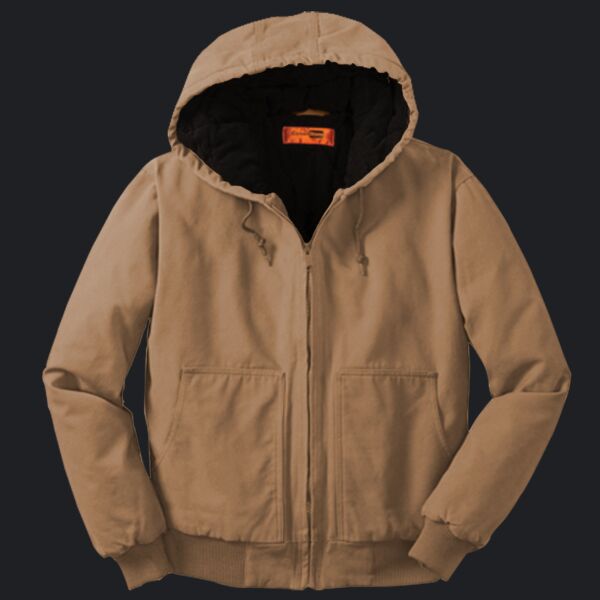 Washed Duck Cloth Insulated Hooded Work Jacket Thumbnail