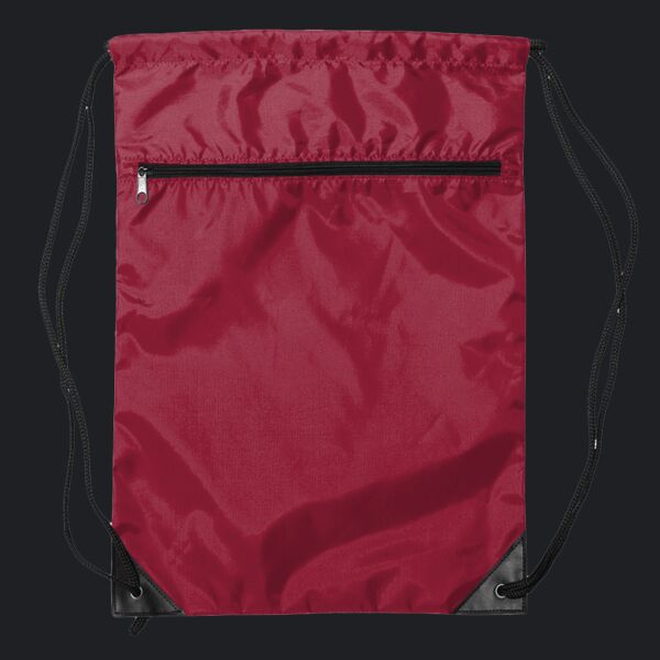 Zippered Drawstring Backpack Thumbnail