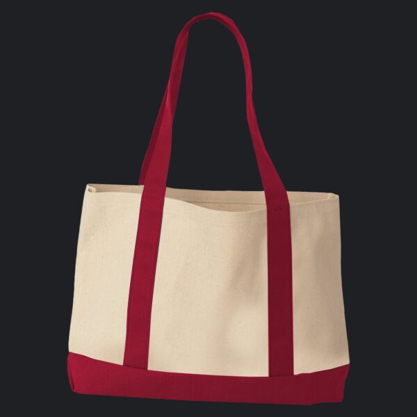Windward Large Cotton Canvas Classic Resort Tote Thumbnail
