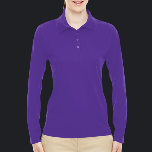 Ladies' Pinnacle Performance Long-Sleeve Piqué Polo Thumbnail