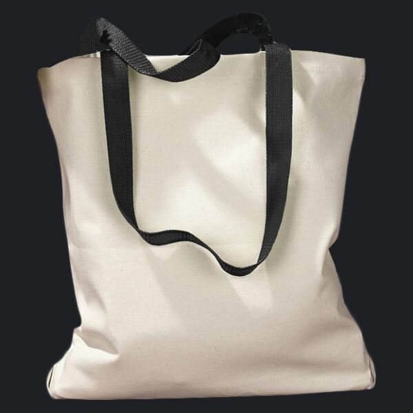 Canvas Tote with Contrasting Handles Thumbnail
