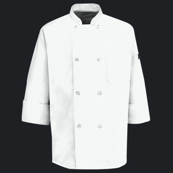 Button Chef Coat with Thermometer Pocket Thumbnail