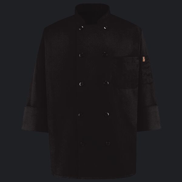 Ten Pearl Button Black Chef Coat Thumbnail