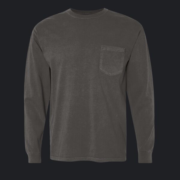 Unisex Garment-Dyed Heavyweight Long Sleeve Pocket T-Shirt Thumbnail