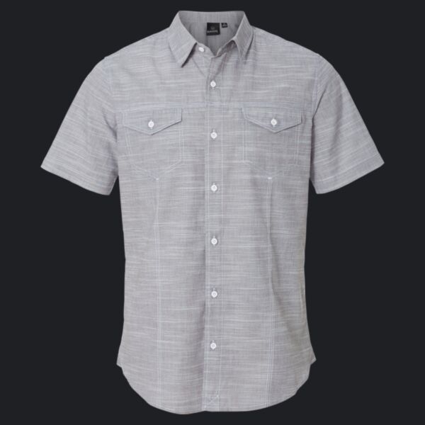 Men's Textured Solid Short Sleeve Shirt Thumbnail