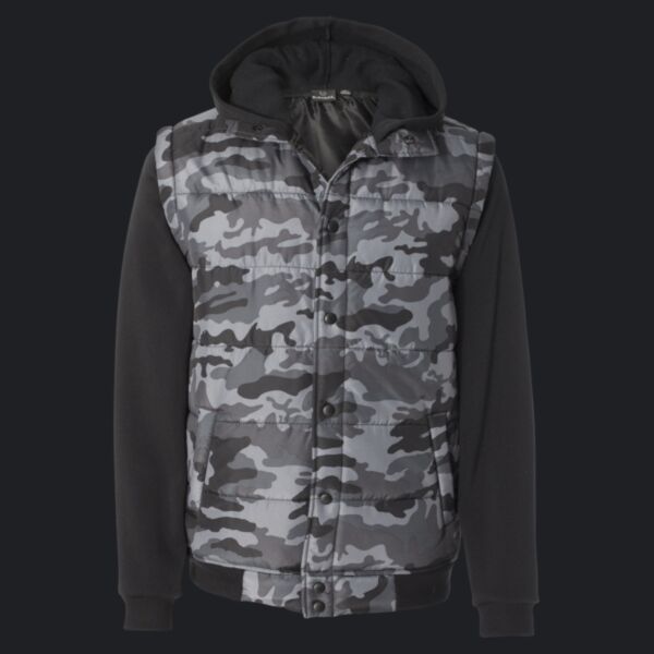 Men's Nylon Vest with Fleece Sleeves Thumbnail