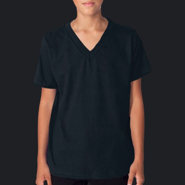 2256 Youth Fine Jersey V-Neck T-Shirt Thumbnail