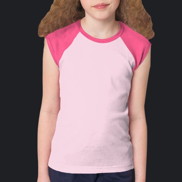 4277 Youth Baby Rib Cap Sleeve Raglan Thumbnail