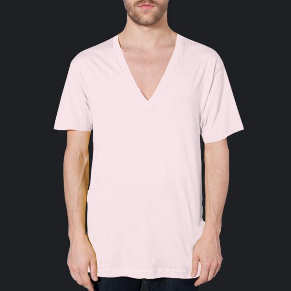 6456 Sheer Jersey V-Neck S/S Summer T-Shirt Thumbnail